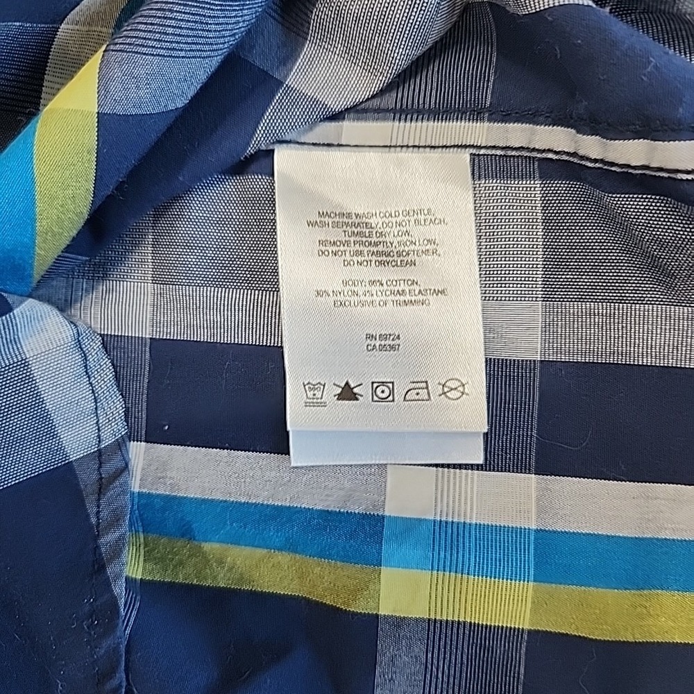 Columbia Omni-Wick Advanced Evaporation Shirt Blue Plaid Ls Button Up Mens M - Picture 7 of 9
